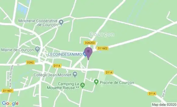 Localisation Crédit Mutuel Agence de Courçon