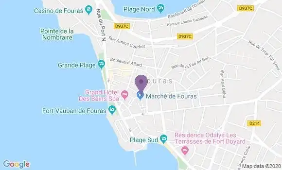 Localisation Crédit Mutuel Agence de Fouras