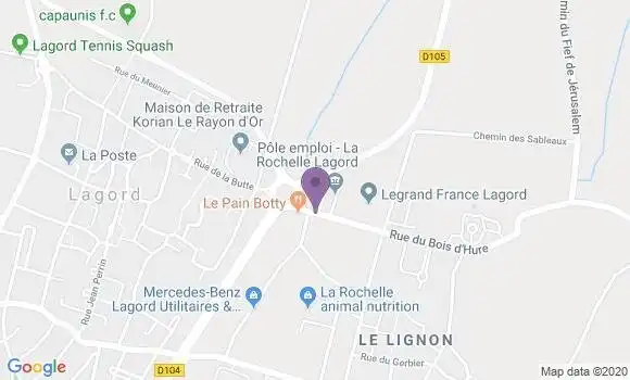 Localisation Crédit Mutuel Agence de Lagord
