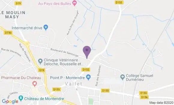 Localisation Crédit Mutuel Agence de Montendre
