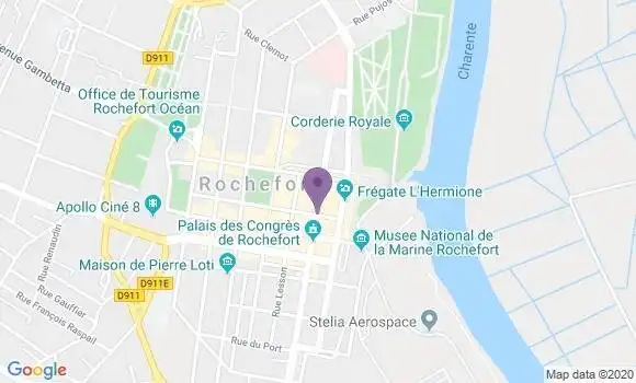Localisation Crédit Mutuel Agence de Rochefort sur Mer