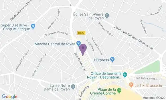 Localisation Crédit Mutuel Agence de Royan