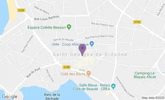 Localisation Crédit Mutuel Agence de Saint Georges de Didonne