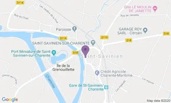 Localisation Crédit Mutuel Agence de Saint Savinien
