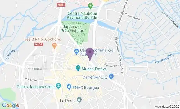 Localisation Crédit Mutuel Agence de Bourges Saint Bonnet
