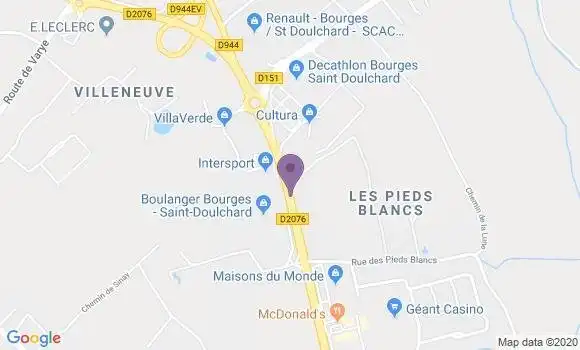 Localisation Crédit Mutuel Agence de Saint Doulchard