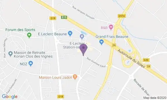 Localisation Crédit Mutuel Agence de Beaune