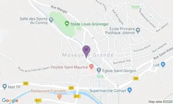 Localisation Société Générale Agence de Moyeuvre Grande
