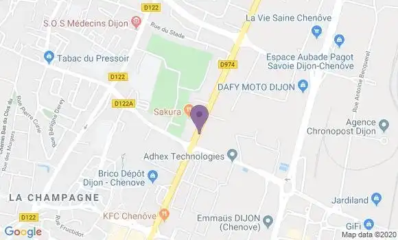 Localisation Crédit Mutuel Agence de Chenove