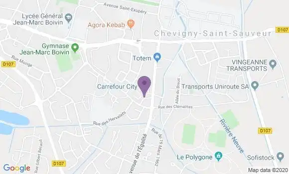 Localisation Crédit Mutuel Agence de Chevigny Saint Sauveur