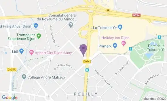 Localisation Crédit Mutuel Agence de Dijon