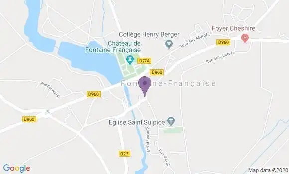 Localisation Crédit Mutuel Agence de Fontaine Française