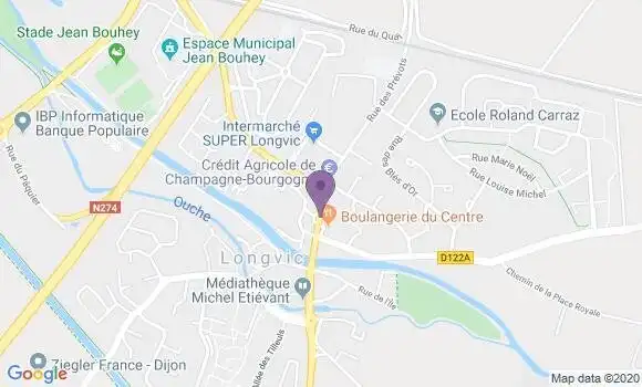 Localisation Crédit Mutuel Agence de Longvic