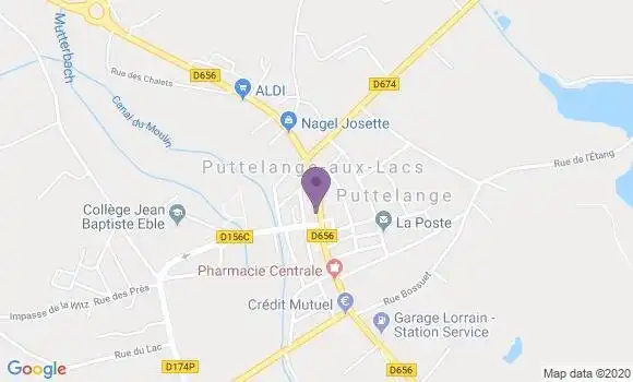 Localisation Société Générale Agence de Puttelange aux Lacs