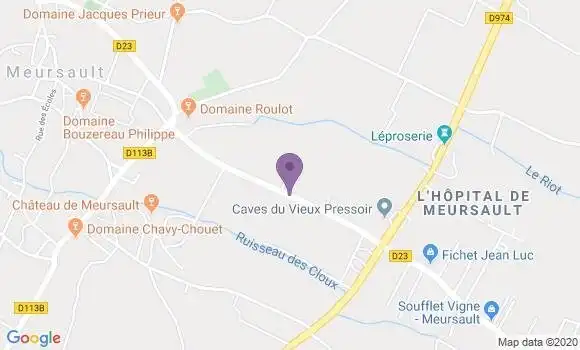 Localisation Crédit Mutuel Agence de Meursault