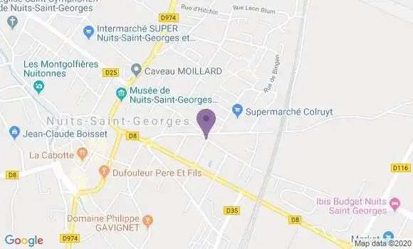Localisation Crédit Mutuel Agence de Nuits Saint Georges