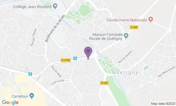 Localisation Crédit Mutuel Agence de Quetigny Chevigny