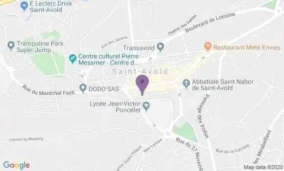 Localisation Société Générale Agence de Saint Avold