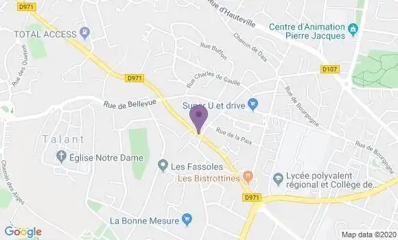 Localisation Crédit Mutuel Agence de Talant