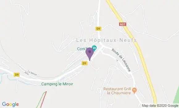 Localisation Crédit Mutuel Agence de Les Hôpitaux Neufs