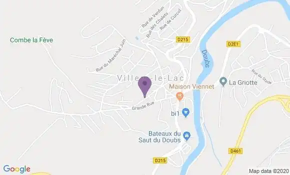 Localisation Crédit Mutuel Agence de Villers le Lac