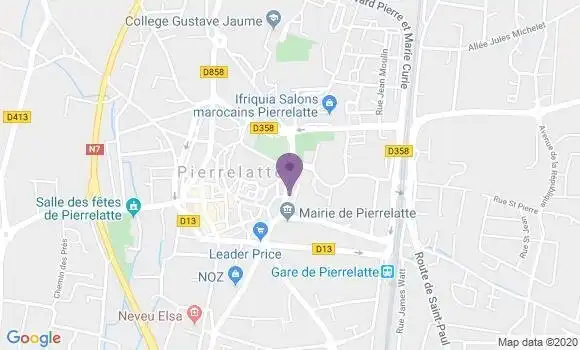 Localisation Crédit Mutuel Agence de Pierrelatte