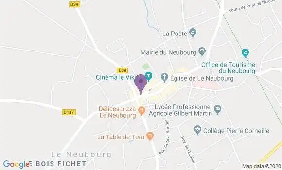 Localisation Crédit Mutuel Agence de Le Neubourg