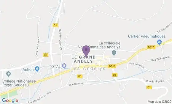 Localisation Crédit Mutuel Agence de Les Andelys