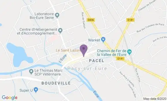 Localisation Crédit Mutuel Agence de Pacy sur Eure