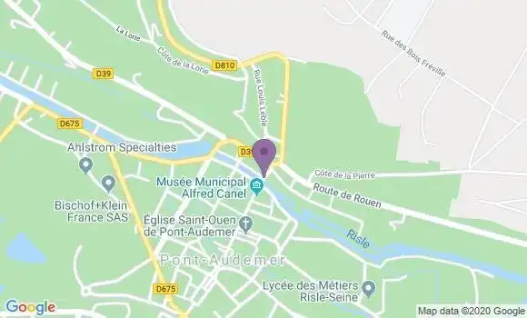 Localisation Crédit Mutuel Agence de Pont Audemer