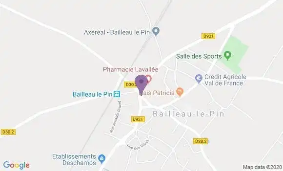 Localisation Crédit Mutuel Agence de Bailleau le Pin