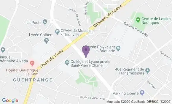 Localisation Société Générale Agence de Thionville Richelieu