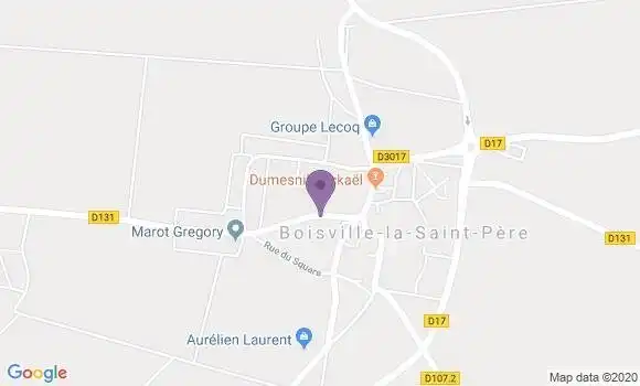 Localisation Crédit Mutuel Agence de Boisville la Saint Père