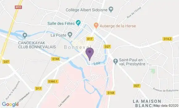 Localisation Crédit Mutuel Agence de Bonneval
