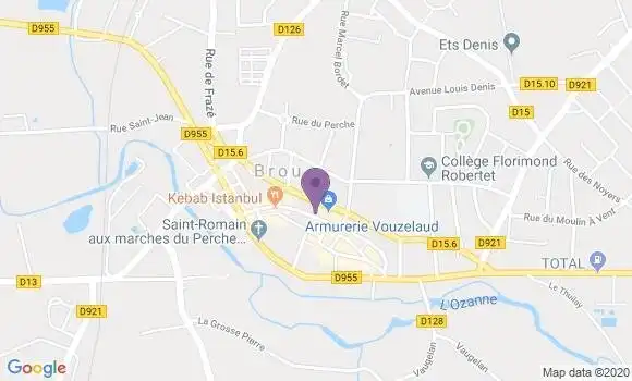 Localisation Crédit Mutuel Agence de Brou
