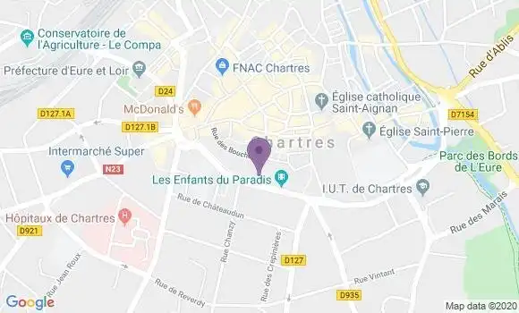 Localisation Crédit Mutuel Agence de Chartres