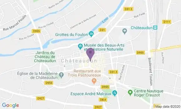 Localisation Crédit Mutuel Agence de Châteaudun