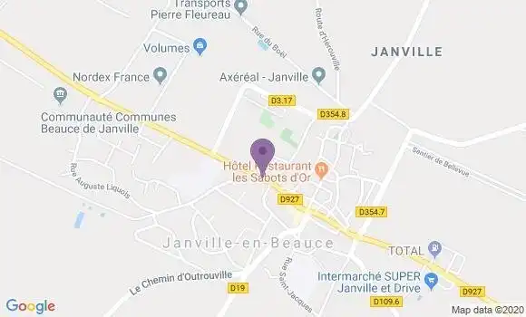 Localisation Crédit Mutuel Agence de Janville