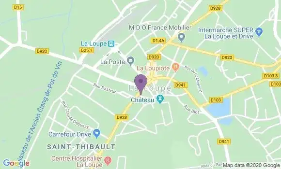 Localisation Crédit Mutuel Agence de La Loupe