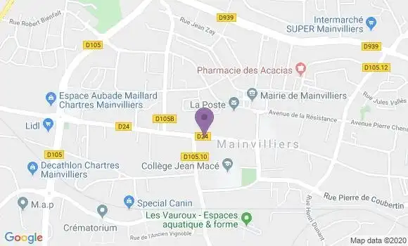 Localisation Crédit Mutuel Agence de Mainvilliers