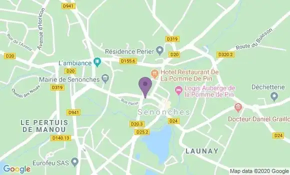 Localisation Crédit Mutuel Agence de Senonches