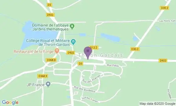 Localisation Crédit Mutuel Agence de Thiron Gardais
