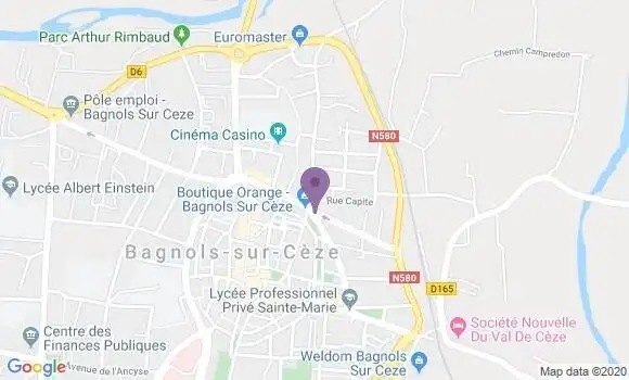 Localisation Crédit Mutuel Agence de Bagnols sur Cèze