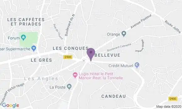 Localisation Crédit Mutuel Agence de Villeneuve lès Avignon