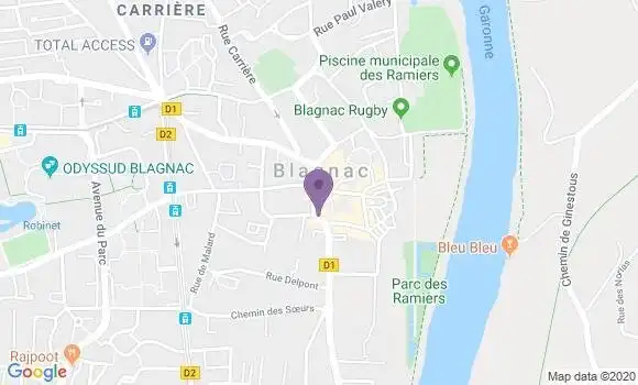Localisation Crédit Mutuel Agence de Blagnac