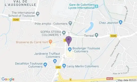 Localisation Crédit Mutuel Agence de Colomiers Perget