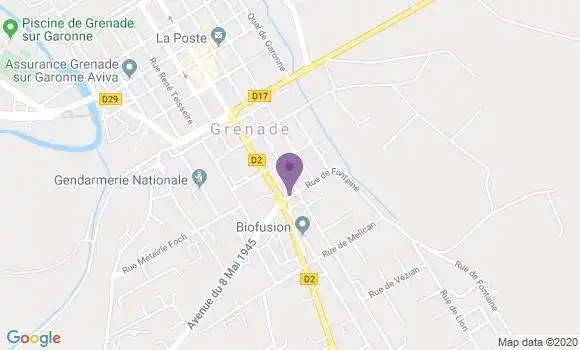 Localisation Crédit Mutuel Agence de Grenade