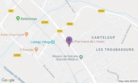 Localisation Crédit Mutuel Agence de Labège