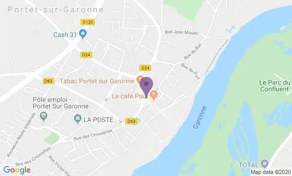 Localisation Crédit Mutuel Agence de Portet sur Garonne