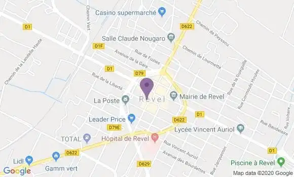 Localisation Crédit Mutuel Agence de Revel
